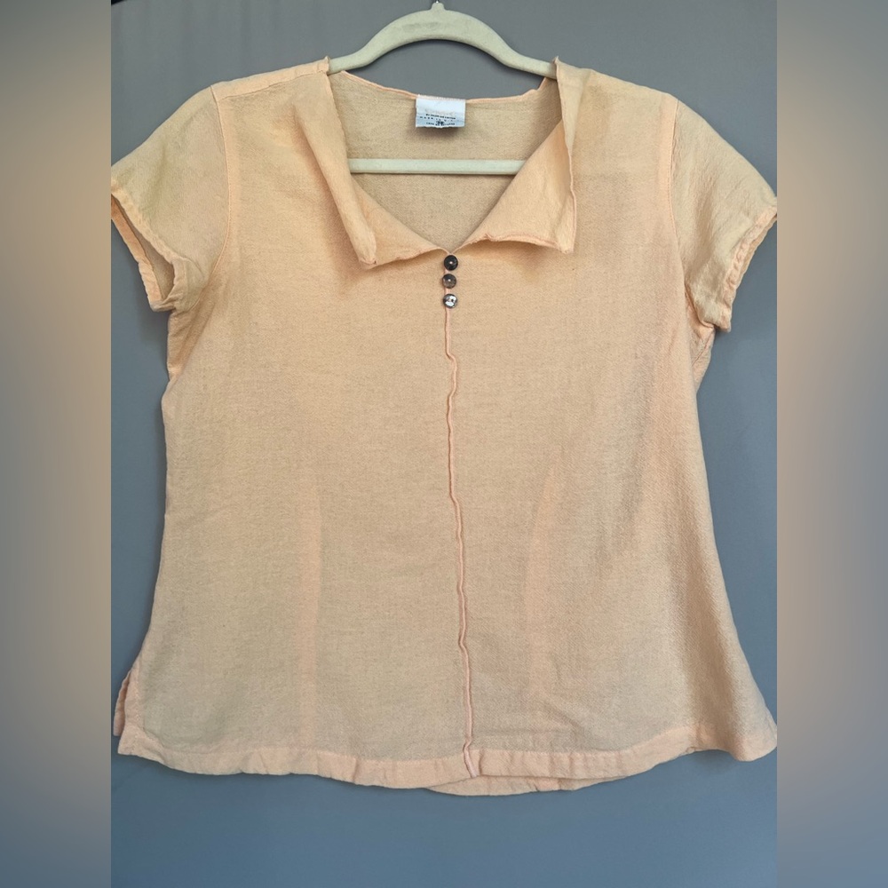100% Cotton Peach Blouse